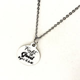 Faith Jewelry, Fight The Good Fight Of Faith Necklace, Stainless Necklace, Faith Gift, Religious Gift, Christian Gift, Christian Jewelry