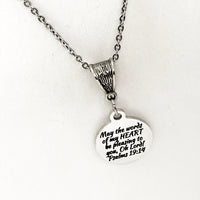Scripture Gift, May The Words Of My Heart Be Pleasing Necklace, Psalms 19 14, Scripture Quote, Christian Gift, Scripture Jewelry