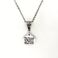 Scripture Gift, May The Words Of My Heart Be Pleasing Necklace, Psalms 19 14, Scripture Quote, Christian Gift, Scripture Jewelry