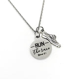 Scripture Gift, Run The Race necklace, Hebrews 12 1 Gift, Runner Jewelry, Jewelry Gift, Bible Verse Gift, Scripture Jewelry, Scripture Quote