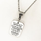 Serenity Prayer Necklace, Serenity Courage Wisdom, Wisdom To Change Me, Codependency Prayer, I Can Change Me, Encouraging Her