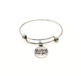 Motivation Gift, Life Is Tough But So Are You Bracelet, Charm Bracelet, Stacking Bangle, Charm Bangle, Expanding Bangle, Encouraging Her