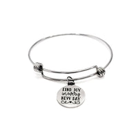 Motivating Gift, Find Joy In Every New Day Bracelet, Psalm 118 24 Charm Bracelet, Stacking Bangle, Charm Bangle, Motivating Quote For Her