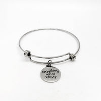 Encouragement Gift, Everything Will Be Ok Bracelet, Charm Bangle, Charm Bracelet, Stacking Bangle, Stacking Bracelet, Motivation Gift