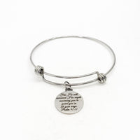 Scripture Gift, For He Will Command His Angels To Guard You Bracelet, Psalm 91 11 Charm, Charm Bangle, Charm Bracelet, Scripture Jewelry