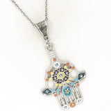 Hamsa Necklace, Good Luck Necklace, Hand Of Fatima Pendant, Protection Pendant Necklace, Hamsa Jewelry Gift For Her, Hamsa Pendant