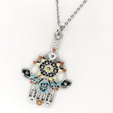 Hamsa Necklace, Good Luck Necklace, Hand Of Fatima Pendant, Protection Pendant Necklace, Hamsa Jewelry Gift For Her, Hamsa Pendant