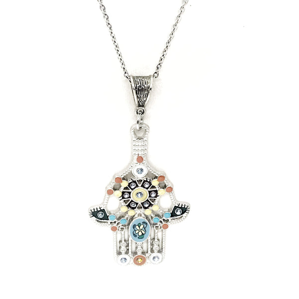 Hamsa Necklace, Good Luck Necklace, Hand Of Fatima Pendant, Protection Pendant Necklace, Hamsa Jewelry Gift For Her, Hamsa Pendant