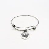 Faith Gift, Let Your Faith In God Be Bigger Than Your Fear Charm, Charm Bangle, Charm Bracelet, Big Faith Jewelry, Christian Gift