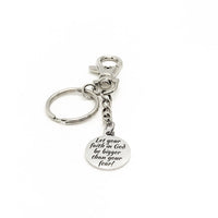 Prayer Gift, Let Your Faith In God Be Bigger Than Your Fear Keychain, Church Gifts, Big Faith Gifts, Bigger Faith, Christian Gift