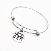 Graduation Gift, Proud Mama Of A Graduate Bracelet, Graduation Jewelry, Mama Gift, Charm Bangle, Stainless Bangle, Gift For Her