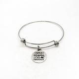 Graduation Gift, Proud Mama Of A Graduate Bracelet, Graduation Jewelry, Mama Gift, Charm Bangle, Stainless Bangle, Gift For Her