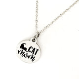 Cat Mom Gift, Cat Mom Necklace, Cat Mom Jewelry, Stainless Necklace, Cat Owner Gift, New Cat Owner, Cat Charm Necklace