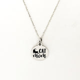 Cat Mom Gift, Cat Mom Necklace, Cat Mom Jewelry, Stainless Necklace, Cat Owner Gift, New Cat Owner, Cat Charm Necklace