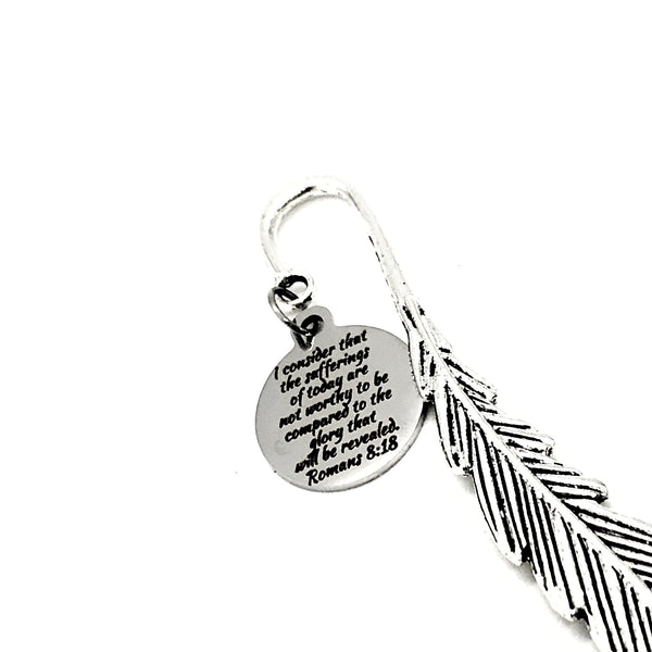Bible Bookmark, Glory To Be Revealed Bookmark, Romans 8 18 Bookmark, Bible Gift, Christian Bookmark, Bible Scripture Charm, Planner Charm