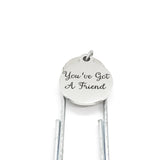 Friendship Gift, You’ve Got A Friend Bookmark, Friend Gift, Friend Charm, Charm Bookmark, Friend Reader, Secret Friend Gift, Love Gift