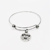 Faith Gift, Pray Big Charm, Charm Bangle, Charm Bracelet, Faith Jewelry, Expanding Bangle, Christian Gift, Christian Quote, Prayer Gift