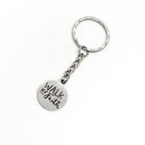 Faith Gift, Walk By Faith Keychain, Christian Keychain, Faith Keychain, God Holds Our Future, Faith Quote, Christian Gift
