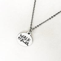 Faith Gift, Walk By Faith Necklace, Faith Jewelry, Christian Woman, Christian Gift, Encouragement Gift, Gift For Her, Christian Charm