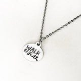 Faith Gift, Walk By Faith Necklace, Faith Jewelry, Christian Woman, Christian Gift, Encouragement Gift, Gift For Her, Christian Charm