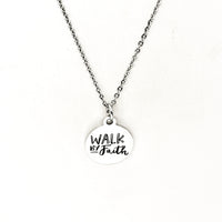 Faith Gift, Walk By Faith Necklace, Faith Jewelry, Christian Woman, Christian Gift, Encouragement Gift, Gift For Her, Christian Charm