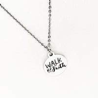 Faith Gift, Walk By Faith Necklace, Faith Jewelry, Christian Woman, Christian Gift, Encouragement Gift, Gift For Her, Christian Charm