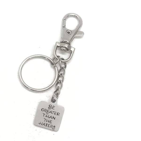 Motivation Gift, Be Greater Than The Haters Keychain, Encouragement Gift, Keep Getting Better, Keep Moving, Son Gift, Daughter Gift