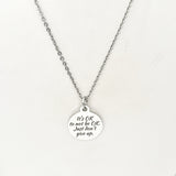 Encouragement Gifts, It’s OK to Not Be OK Necklace, Don’t Give Up, Motivation Gift, Motivation Quote, Encouraging Quote, Gift For Her