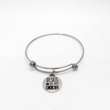 Faith Gift, Jesus Is My King Bracelet, Christian Gift, Christian Jewelry, Faith Jewelry, Faith Charm, Charm Bracelet, Gift For Her