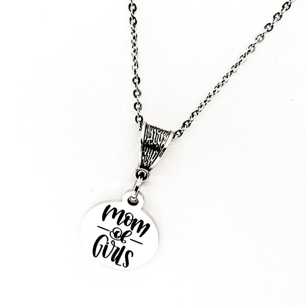 Mom Gift, Mom of Girls Necklace, Mom Jewelry, New Mom Gift, New Mother Gift, Gift For Mom, Mom Birthday, Wife Gift, Gift From Kids