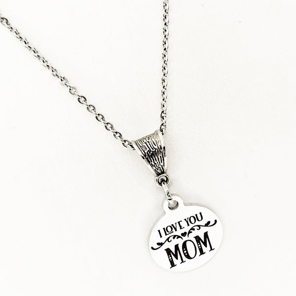 Mom Gift, I Love You Mom Necklace, Mom Jewelry, New Mom Gift, New Mother Gift, Gift For Mom, Mom Birthday, Wife Gift, Gift From Kids