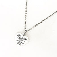 Daughter Gift, Beautiful Girl You Can Do Hard Things Necklace, Granddaughter Gift, Niece Gift, Gift For Her, Encouraging Her, Motivating Her