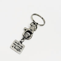 Faith Gift, Wake Up, Say A Prayer and Hustle Keychain, Christian Entrepreneur, Christian Business Owner Gift, Pray And Hustle