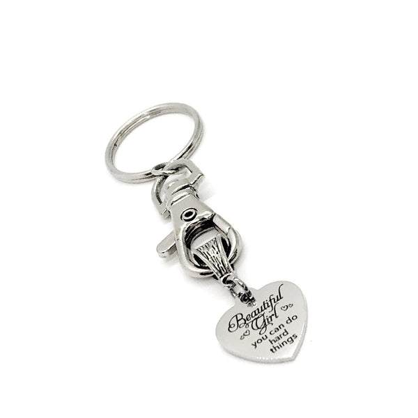 Daughter Gift, Beautiful Gift, You Can Do Hard Things Keychain, Daughter Keychain, Granddaughter Gift, Encouraging Her, Gift For Her