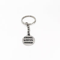 Encouraging Words, Strong Worthy Enough Keychain, Strong Woman Gift, Gift For Her, Motivating Gift, Wife Gift, Daughter Gift