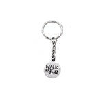 Faith Gift, Walk By Faith Keychain, Christian Keychain, Faith Keychain, God Holds Our Future, Faith Quote, Christian Gift