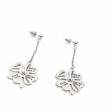 Four Leaf Clover Drop Dangle Earrings, Good Luck Jewelry, Good Luck Gifts, 4 Leaf Clover Gift, Good Luck Charm, Charm Earrings