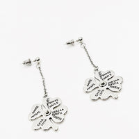 Four Leaf Clover Drop Dangle Earrings, Good Luck Jewelry, Good Luck Gifts, 4 Leaf Clover Gift, Good Luck Charm, Charm Earrings