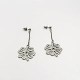 Four Leaf Clover Drop Dangle Earrings, Good Luck Jewelry, Good Luck Gifts, 4 Leaf Clover Gift, Good Luck Charm, Charm Earrings