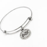 Faith Gift, Faith Makes Things Possible Not Easy Bracelet, Faith Jewelry, Christian Gift, Faith Quote, Gift For Her, Encouragement Gift