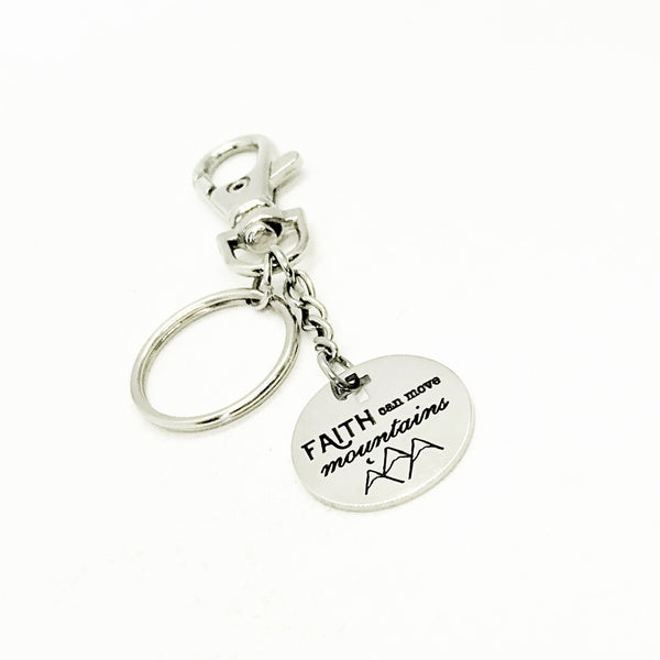 Faith Gifts, Faith Can Move Mountains Keychain, Faith Quotes, Mustard Seed Faith, Matthew 17 20, Scripture Keychains, Scripture Quotes