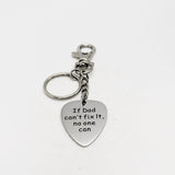 Dad Gift, If Dad Can’t Fix It No One Can Keychain, Dad Birthday Gift, Dad Love Gift, New Dad Gift, Dad Announcement, Gift For Dad