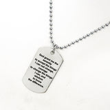 Serenity Prayer Necklace, Gift For Him, Serenity Courage Wisdom, Son Gift, Husband Gift, Man Necklace, Stainless Steel Necklace