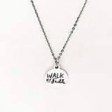 Faith Gift, Walk By Faith Necklace, Faith Jewelry, Christian Woman, Christian Gift, Encouragement Gift, Gift For Her, Christian Charm