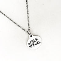 Faith Gift, Walk By Faith Necklace, Faith Jewelry, Christian Woman, Christian Gift, Encouragement Gift, Gift For Her, Christian Charm