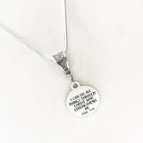 Scripture Gift, I Can Do All Things Through Christ Who Strengthens Me Necklace, Philippians 4 13, Bible Verse Gift, Scripture Quote