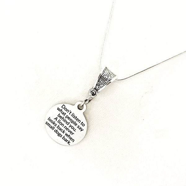 Motivation Gift, Don’t Listen To What People Say Behind You Necklace, Encouragement Gift, Gift For Her, Daughter Gift, Graduation Gift