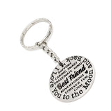 Best Friend Gift, Best Friend Keychain, I Love You To The Moon And Back, Best Friend Words, Keychain Gift, Gift For Best Friend