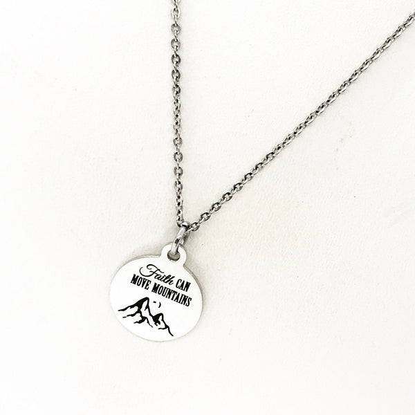 Faith Gift, Faith Can Move Mountains Necklace, Matthew 17 20 Gift, Scripture Gifts, Mountain Moving Faith, Christian Gifts, Faith Jewelry