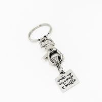 Faith Gift, Wake Up, Say A Prayer and Hustle Keychain, Christian Entrepreneur, Christian Business Owner Gift, Pray And Hustle